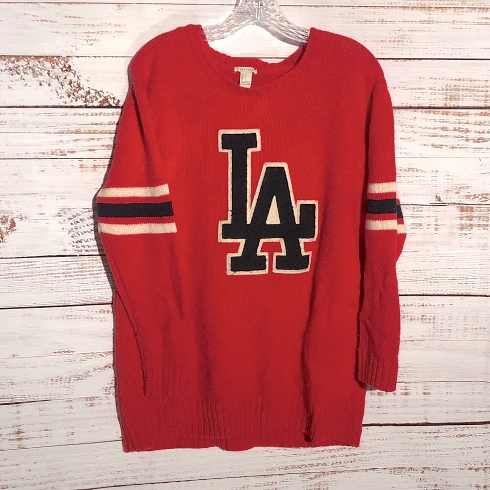 Vintage LA Dodgers MLB Logo Sweater size LG Forever 21 World Series 2025 Winner
